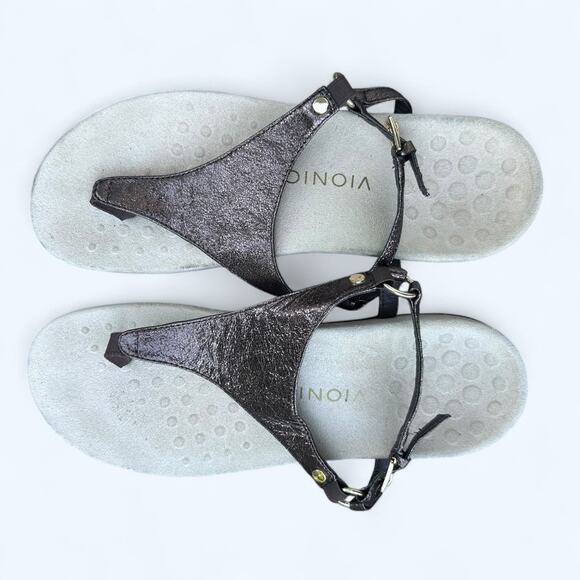 Vionic Women's Kirra Bronze Metallic Thong Sling Back Comfort Sandal size 9.5 - Picture 12 of 12